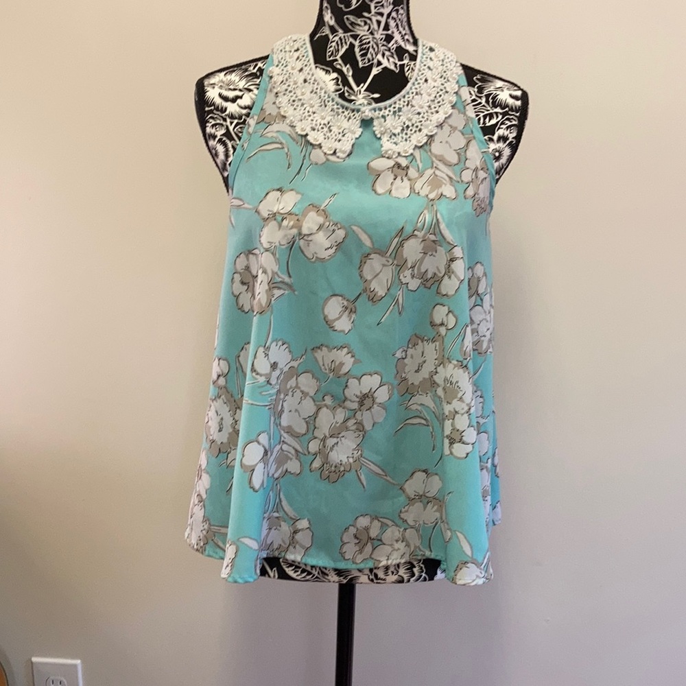 Blue Sketch Women summer sleeveless Blouse/Small